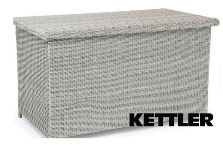 Kettler Palma Signature Large Cushion Box - White Wash