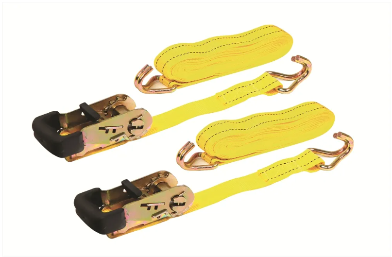 2 x 32mm/5m Ratchet Tie Downs with Rubber Handles