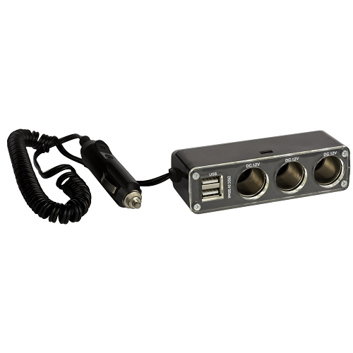 Streetwize 12v Triple Socket with Twin USB Socket - SWPS9