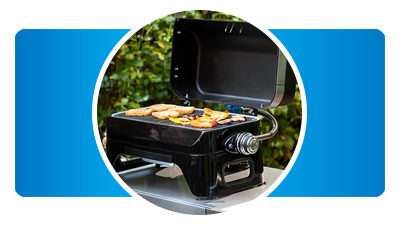 Pre-assembled table top grill – start grilling right away