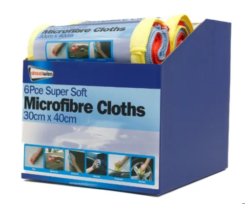 Streetwize 6 Pack of Microfibre Cloths