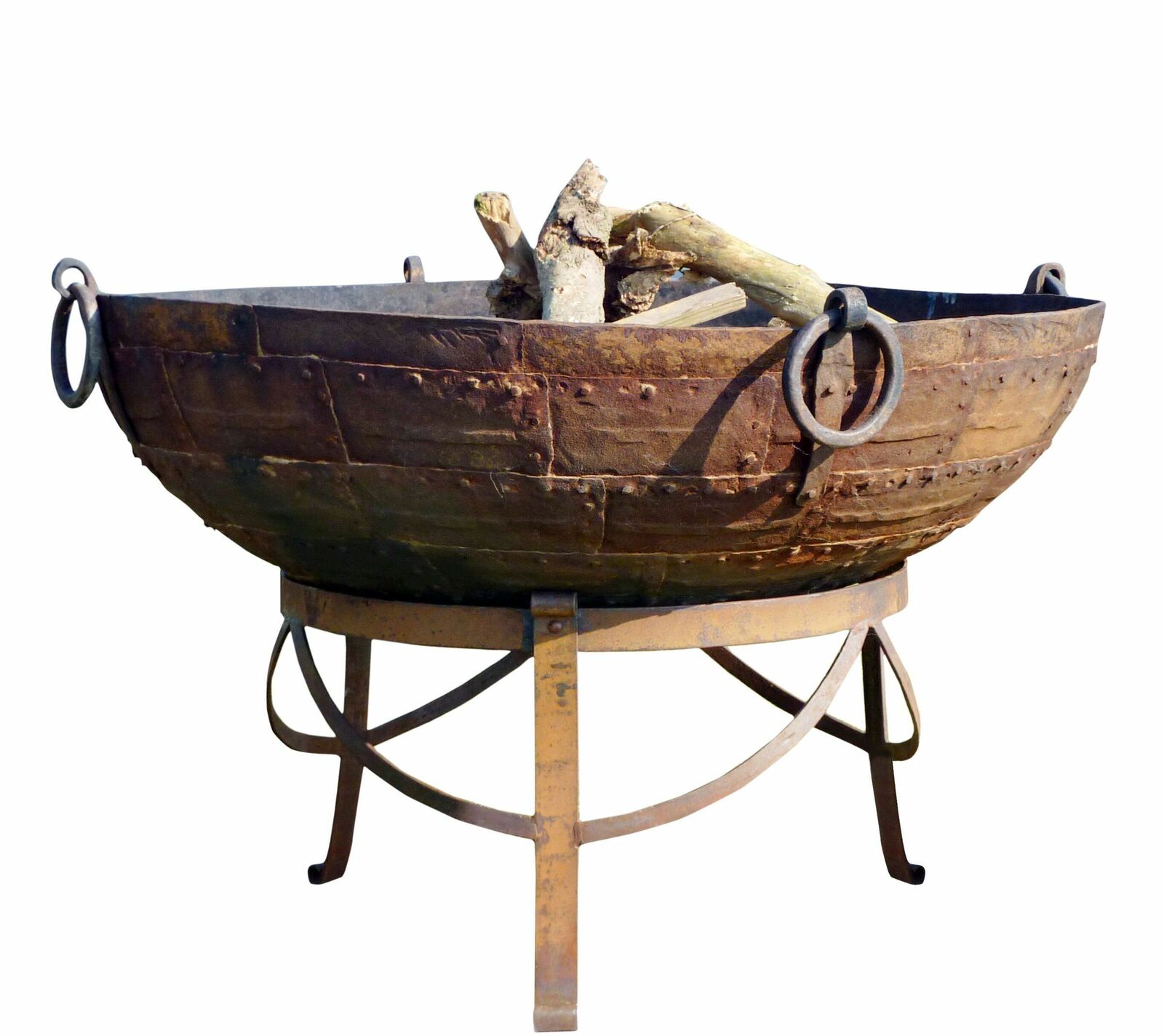 Kadai Firebowl 60cm On High & Low Gothic Stands NEW