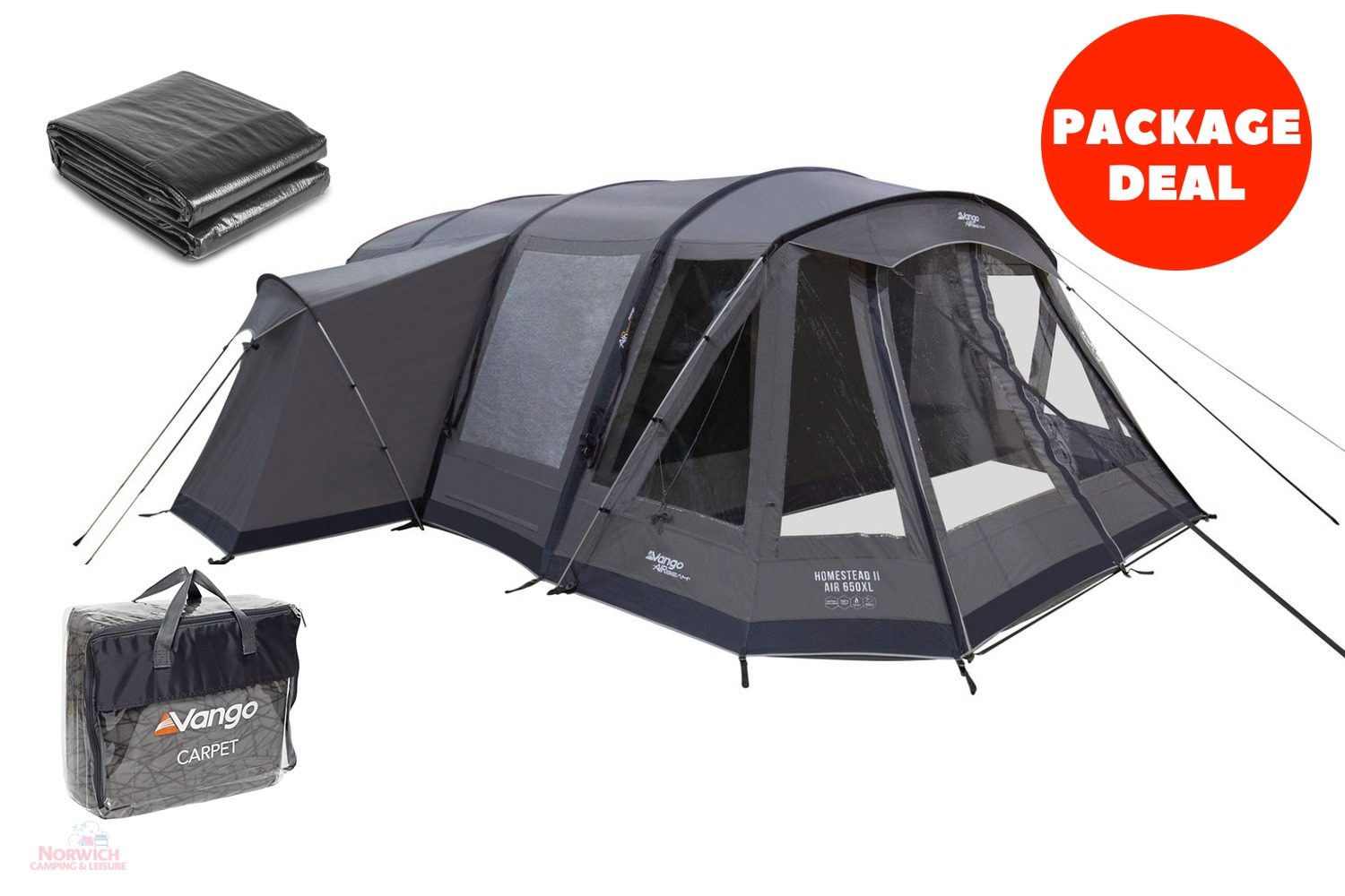 Vango Homestead 650Xl Air Tent Package Deal