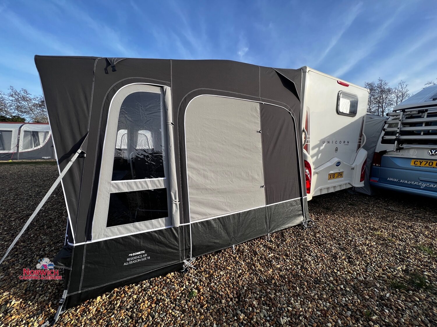 Dometic Residence All Season Awning On A Bailey Caravan At Norwich Camping 11