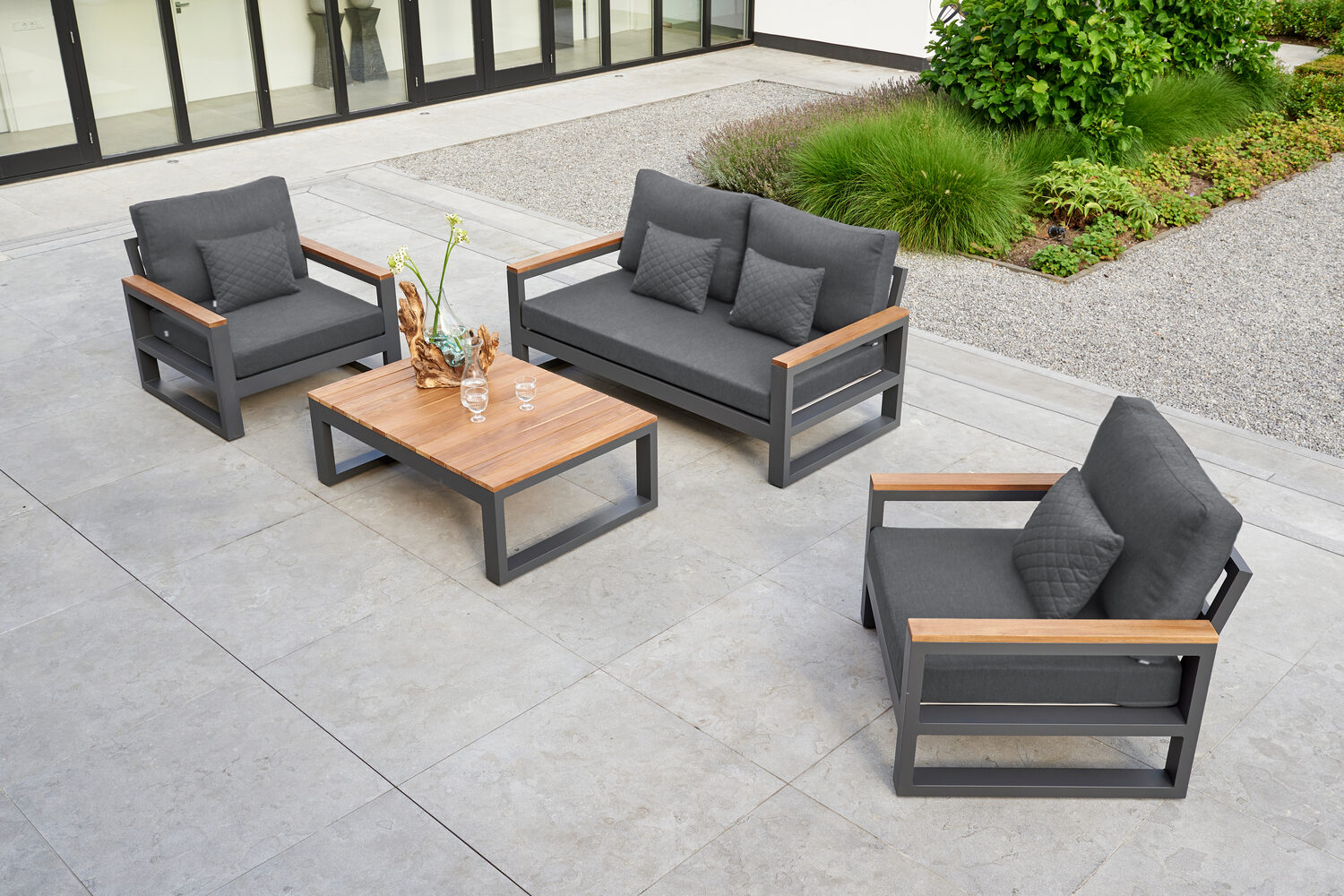 Life outdoor living Soho Lounge Set - Carbon