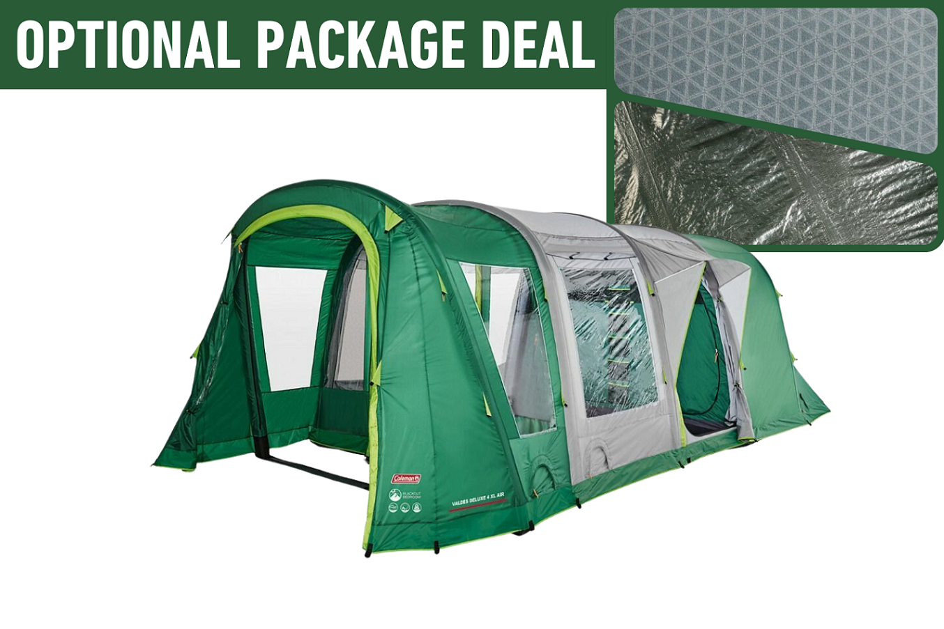 Coleman Valdes 4Xl Air Tent Package Deal Optional