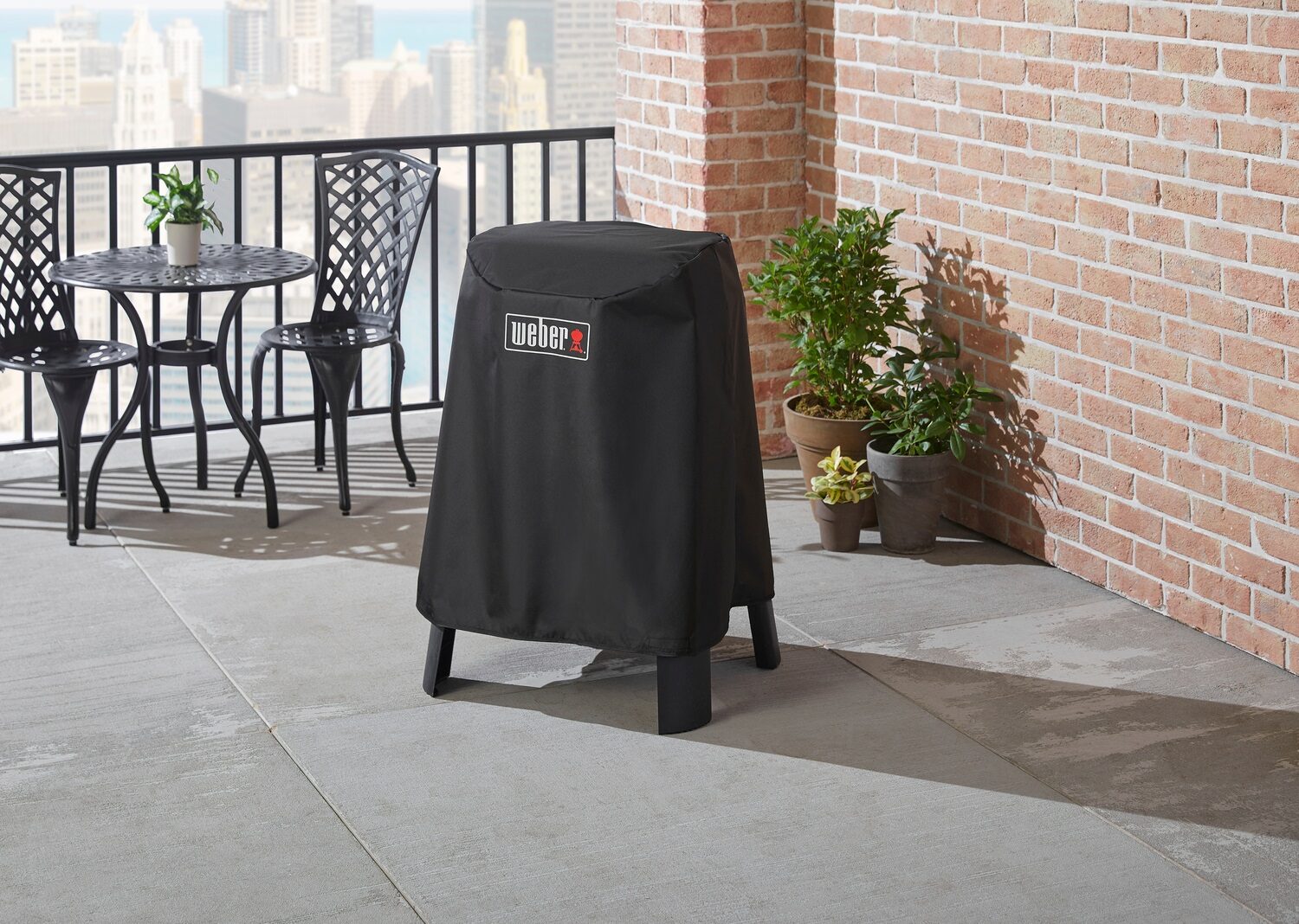 Weber Premium BBQ Cover-Lumin Compact with stand
